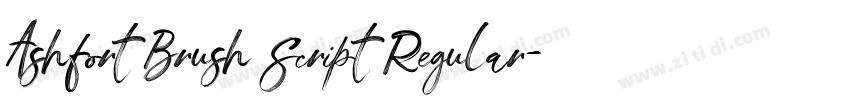Ashfort Brush Script Regular字体转换 Ashfort Brush Script Regular字体转换